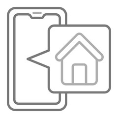 Home Greyscale Line Icon