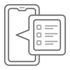 To Do List Greyscale Line Icon