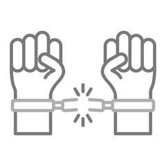 Freedom Greyscale Line Icon