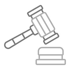 Law Greyscale Line Icon