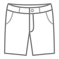 Shorts Greyscale Line Icon