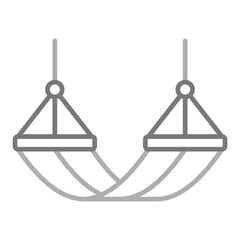 Hammock Greyscale Line Icon