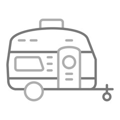Caravan Greyscale Line Icon