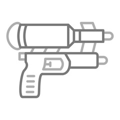 Water Gun Greyscale Line Icon