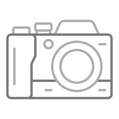 Photo Camera Greyscale Line Icon