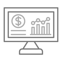 Analytics Greyscale Line Icon
