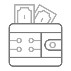 Wallet Greyscale Line Icon