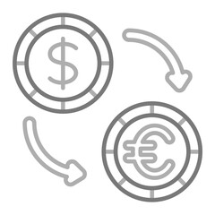 Exchange Greyscale Line Icon
