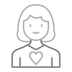 Mother Greyscale Line Icon