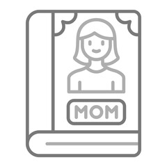 Book Greyscale Line Icon