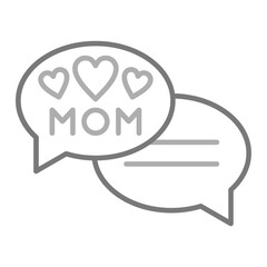 Bubble Speech Greyscale Line Icon