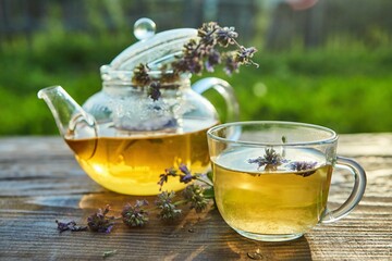 A natural tea of the oregano flowers.