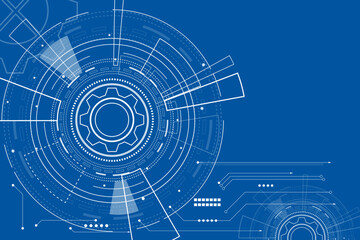 Obraz premium digital technology and engineering, digital telecoms concept, Hi-tech, futuristic technology background, vector illustration. 