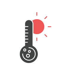 Weather temperature thermometer icons  symbol vector elements for infographic web