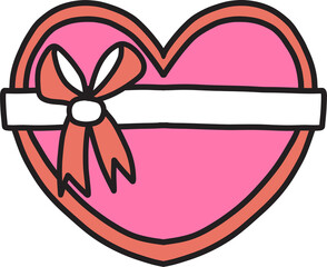 love and valentine illustration on transparent background