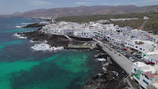 Flying over Punta Mujeres, Lanzarote
