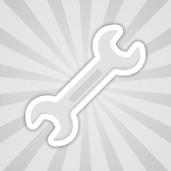 Note sticker with Spanner, vector