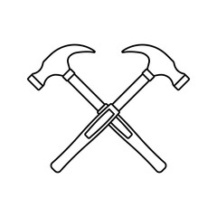 Coloring page with Hammer for kids