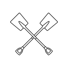 Coloring page with Shovel for kids