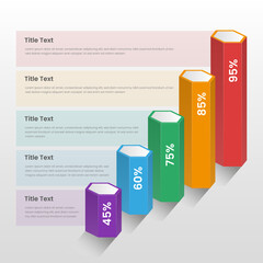 bussines 3d chart infographic element for presentation