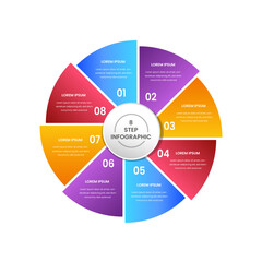 bussines infographic circle step for presentation
