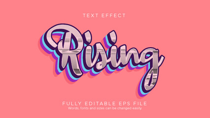 Rising Text Effect Font Type