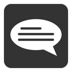 Text message received - icon, illustration on white background, glyph style