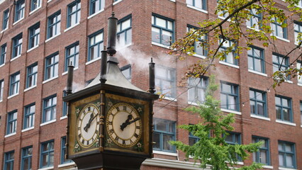 Fototapeta na wymiar Steam Clock Gastown Vancouver
