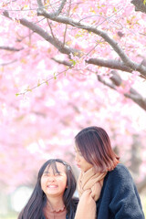 春のイメージ｜桜ポートレート（二人）