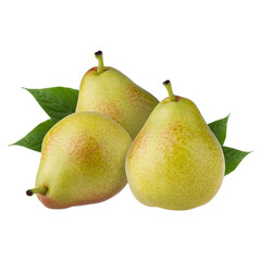 Green Pears isolated on a white background