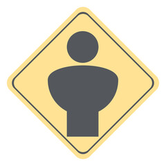 Toilet Restroom Man Male Door Sign Symbol Logo Signage Board Notice