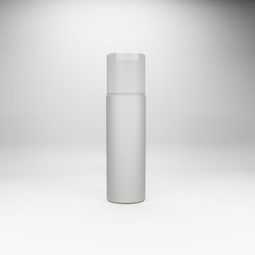 spray bottle mockup 3d illustration image, body spray can isolated white background image