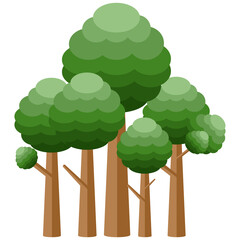 Realistic Tree Collection of different kinds of trees