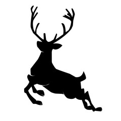 deer silhouette vector illustration