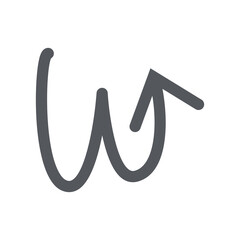 Arrow Line Hand Drawn Aesthetics Doodle