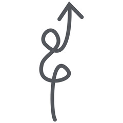 Obraz premium Arrow Line Hand Drawn Aesthetics Doodle