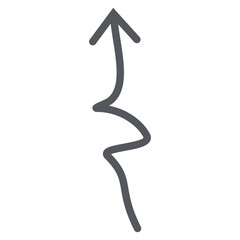 Arrow Line Hand Drawn Aesthetics Doodle