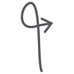 Arrow Line Hand Drawn Aesthetics Doodle