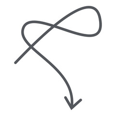 Arrow Line Hand Drawn Aesthetics Doodle