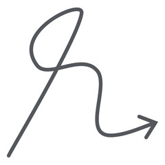 Arrow Line Hand Drawn Aesthetics Doodle