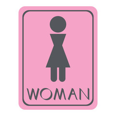 Toilet Restroom Woman Female Door Sign Symbol Logo Signage Board Notice