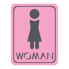 Toilet Restroom Woman Female Door Sign Symbol Logo Signage Board Notice