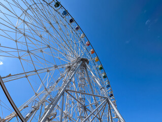 山口県下関市、しものせき遊園地の大観覧車を下から撮影