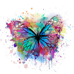 Obraz na płótnie Canvas abstract background with butterflies