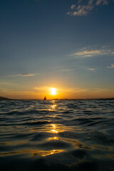 Fototapeta na wymiar Sonnenuntergang auf dem See