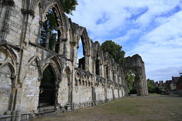 Fototapeta premium St Mary's Abbey built in 1088. ruins of a Benedictine monastery, York