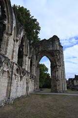 Fototapeta na wymiar St Mary's Abbey built in 1088. ruins of a Benedictine monastery, York