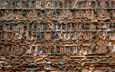 Brick Texture. Lublin, Poland.

Close-up shot of a rugged brick-clad wall. The different brick textures are beautifully expressed in a horizontal composition. - obrazy, fototapety, plakaty