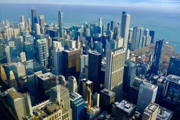 Fototapeta na wymiar Hochhäuser in Chicago wunderschöne Aufnahme 