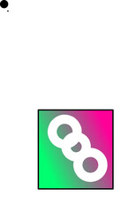 Gradient logo design, vibrant vector element, geometric shape design